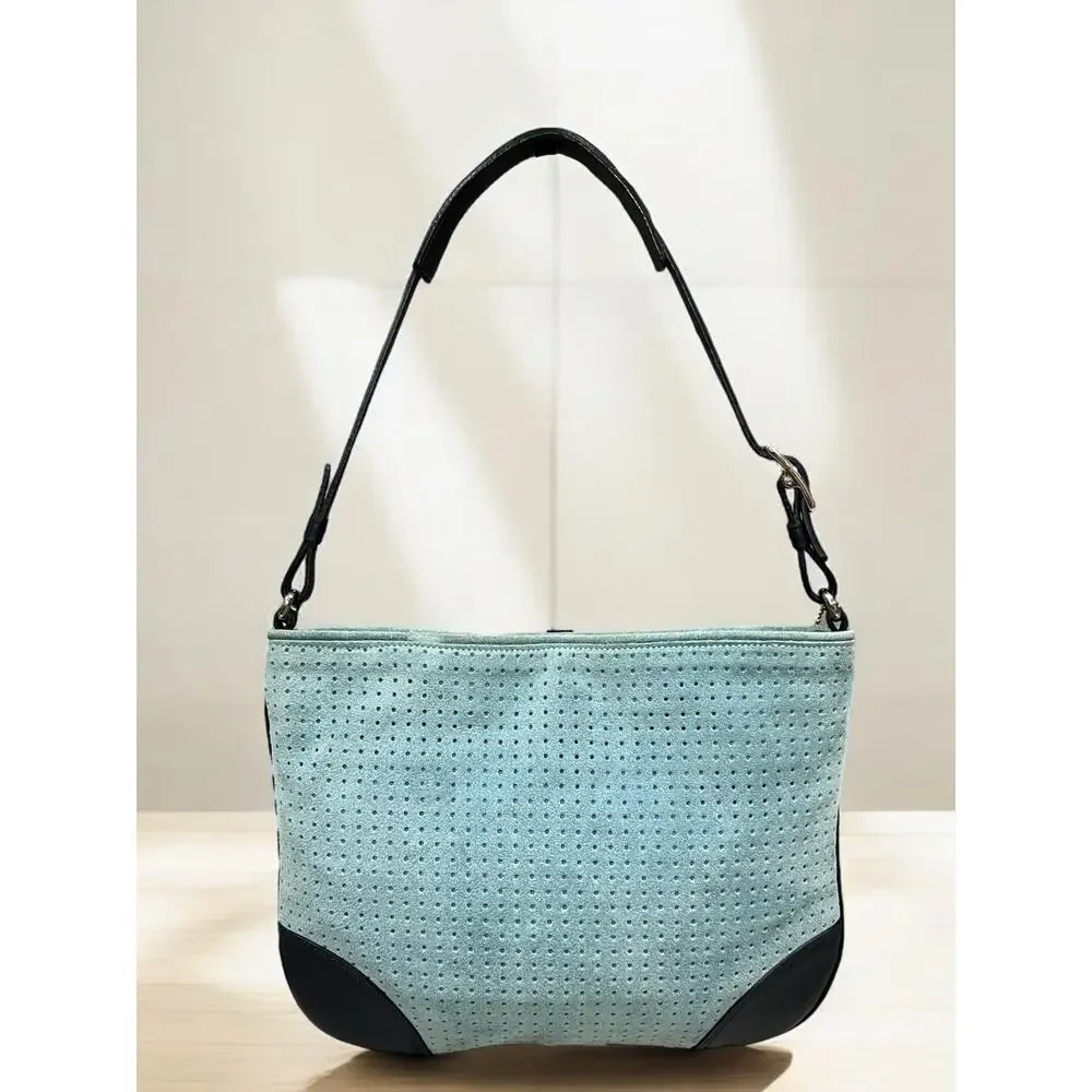 Vintage Coach 8178 Girlie Suede Perforated Hobo Bag